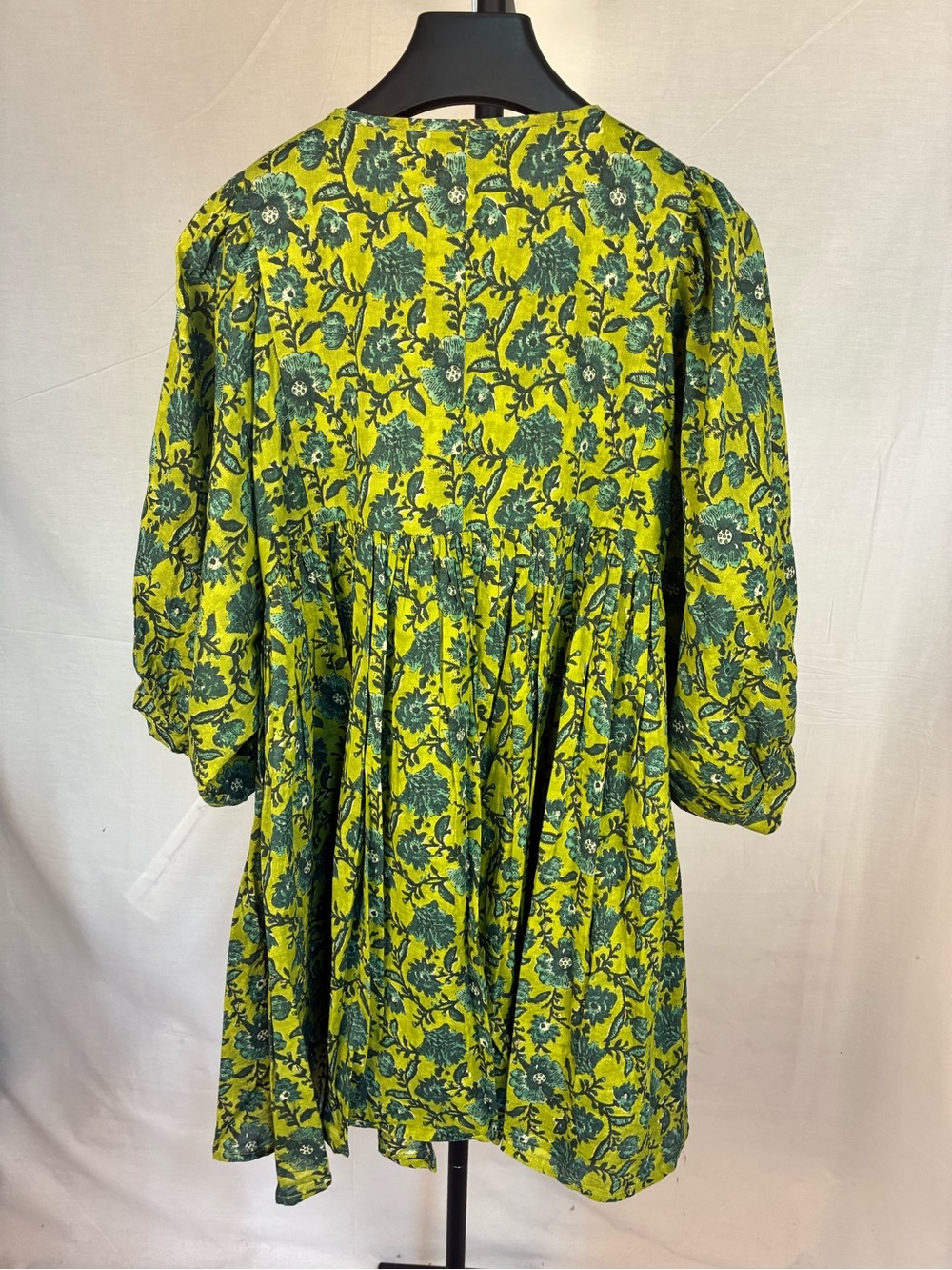 Natural Life Aimee Mini Tunic Dress - Blue Green Floral XL - Picture 6 of 9